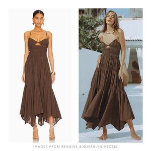 Revolve | SNDYS Tahlia Dress in Chocolate